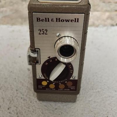 Sale Photo Thumbnail #75: Bell and Howell metal 252 in leather case. Fits medium flat rate box