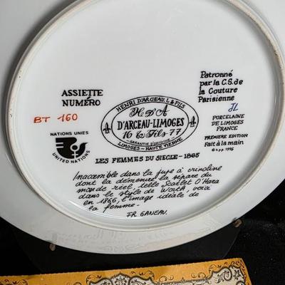 Vintage Henri D'Arceau Limoges "Scarlet en Crinoline" Porcelain Collector Plate - 1865 Women's Fashion Series by...