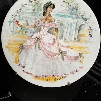 Vintage Henri D'Arceau Limoges "Scarlet en Crinoline" Porcelain Collector Plate - 1865 Women's Fashion Series by...