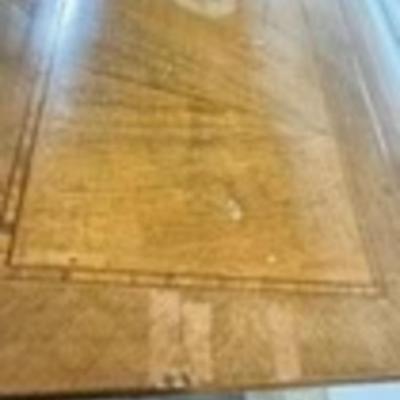 Sale Photo Thumbnail #24: 20th Century Antique Italian Walnut Rosewood & Marquetry Cylinder Bureau Writing Desk. Decorated borders, the fall with oval figural roundel and enclosing a fitted interior with sliding writing surface and 4 drawers. 5 drawers about the arched kneehole wi