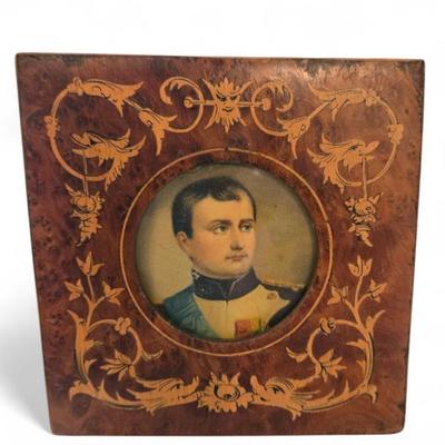 Sale Photo Thumbnail #39: Marquetry framed portrait 4 x 4"
BUY IT NOW price $475