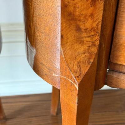 Sale Photo Thumbnail #60: Pair of Antique Marble Top Ormolu French Louis XV Nightstands or Accent Tables  23.5" x 16" x 34"
“Antique condition with some marks and dings in the wood. One area on the front looks like maybe it was repaired.