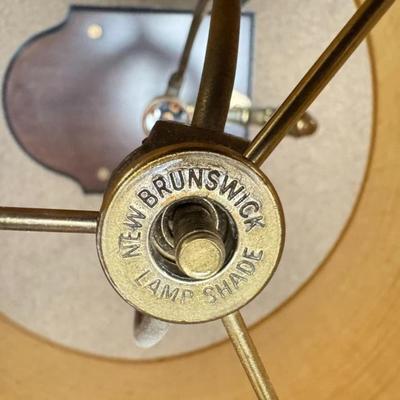 Sale Photo Thumbnail #149: Vintage Stiffel Style Two Tier Table Reading Lamp with New Brunswick Lamp Shade.
“Wood has some cup ring water marks and small marks allover especially on top of table in one corner. Great working condition. Lamp shade is in great condition too.”
20.5