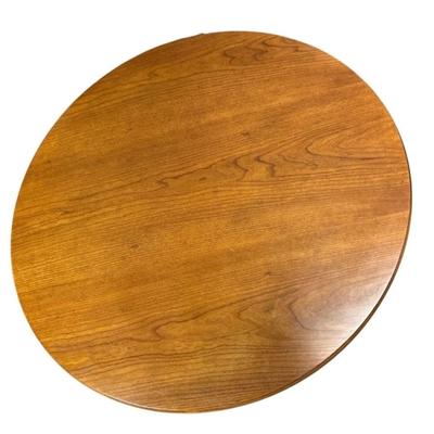 Sale Photo Thumbnail #162: Vintage John Widdicomb Neoclassical Round Pedestal Accent Table with Ebonized/Black Accents
Approximate Size: 26" x 26" x 26"
“In great condition. Very very minor surface scratches.”