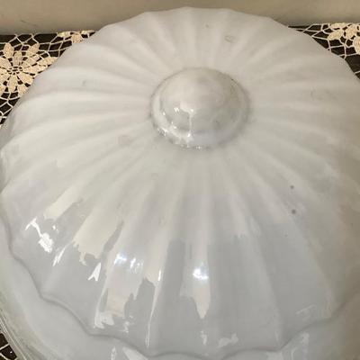 Sale Photo Thumbnail #107: This is great milk glass lamp cover.