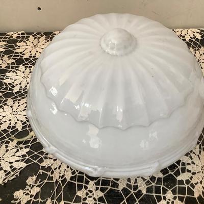 Sale Photo Thumbnail #106: This is great milk glass lamp cover.