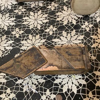 Sale Photo Thumbnail #142: You get Salesmen Sample Hokey, wood puzzle box and wood plunger