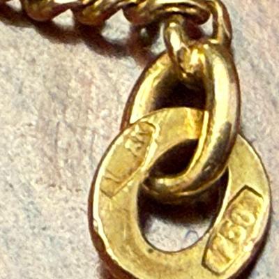18 Karat Gold Cornicello Italian Horn Pendant Necklace