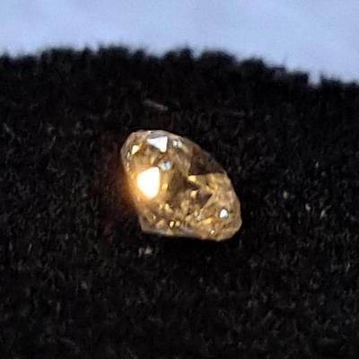 0.40 Ct Fancy Silver SI3 Round Brilliant Natural Enhanced Diamond 4.51mm