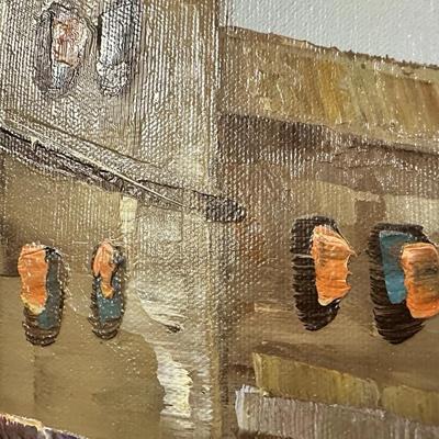 Sale Photo Thumbnail #192: Description: Vintage Jenner Signed Original City Street Scene Framed Oil Painting

Condition Notes: In great condition. Please see all photos.

Measurements: See photos for measurements. Approximately 17"x13"