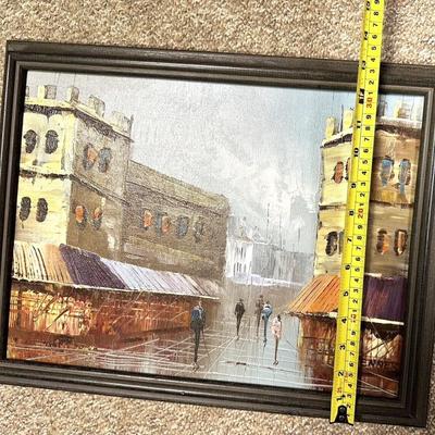 Sale Photo Thumbnail #190: Description: Vintage Jenner Signed Original City Street Scene Framed Oil Painting

Condition Notes: In great condition. Please see all photos.

Measurements: See photos for measurements. Approximately 17"x13"