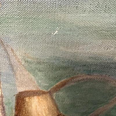 Sale Photo Thumbnail #214: Description: Vintage Unsigned Original Art Fisherman Boat Water Framed Oil Painting

Condition Notes: In great condition with a couple of minor marks on the frame and one mark on the painting as shown in photo. Please see all photos.

Measurements: See ph