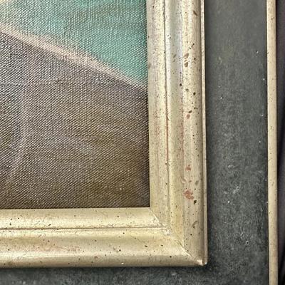 Sale Photo Thumbnail #218: Description: Vintage Unsigned Original Art Fisherman Boat Water Framed Oil Painting

Condition Notes: In great condition with a couple of minor marks on the frame and one mark on the painting as shown in photo. Please see all photos.

Measurements: See ph