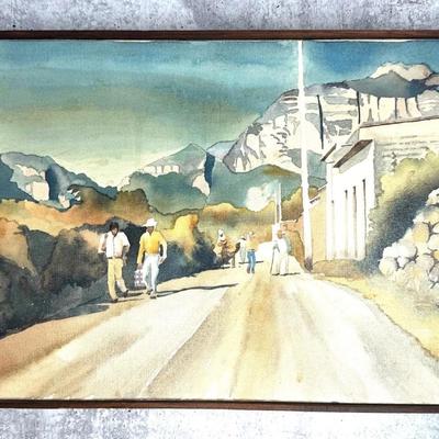 Sale Photo Thumbnail #233: Vintage Mexican Artist Juan Ramirez Signed Street Scene Painting 1973

Approximate Size: 16" x 1" x 12"