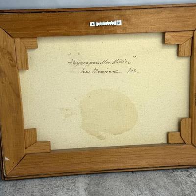 Sale Photo Thumbnail #223: Vintage Mexican Artist Juan Ramirez Signed Street Scene Painting 1973

Approximate Size: 16" x 1" x 12"