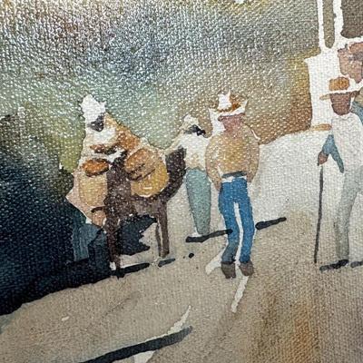 Sale Photo Thumbnail #226: Vintage Mexican Artist Juan Ramirez Signed Street Scene Painting 1973

Approximate Size: 16" x 1" x 12"