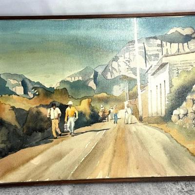 Sale Photo Thumbnail #222: Vintage Mexican Artist Juan Ramirez Signed Street Scene Painting 1973

Approximate Size: 16" x 1" x 12"