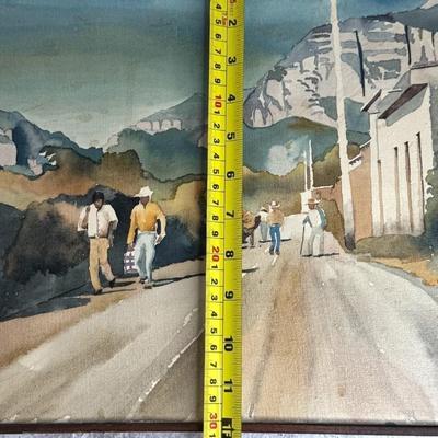 Sale Photo Thumbnail #231: Vintage Mexican Artist Juan Ramirez Signed Street Scene Painting 1973

Approximate Size: 16" x 1" x 12"