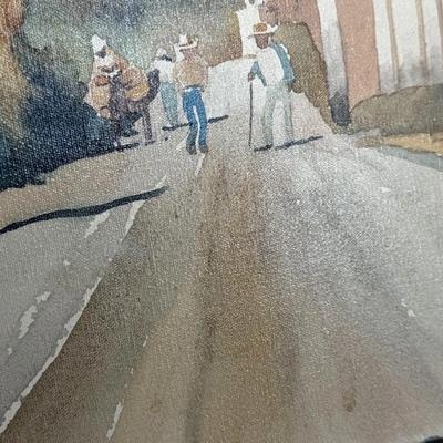 Sale Photo Thumbnail #235: Vintage Mexican Artist Juan Ramirez Signed Street Scene Painting 1973

Approximate Size: 16" x 1" x 12"