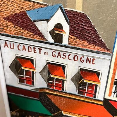 Sale Photo Thumbnail #293: French Artist Roland Vernet Signed.  "Place du Tertre" Paris 1970 Oil Painting. 

In great condition except frame is detached. Looks like bottom of back of frame may have broken a bit - You cannot see this from the front. See photos.