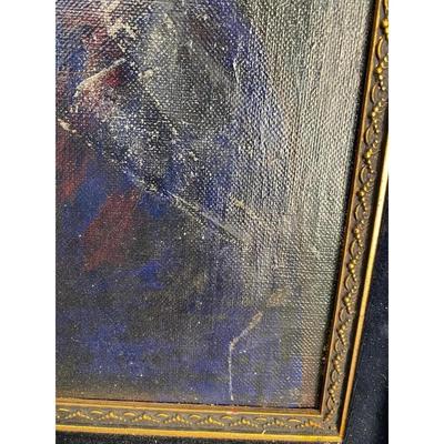 Sale Photo Thumbnail #331: Early 20th Century Old Man White Beard Profile Portrait Oil Painting in Frame.

Approximately 18ʺW × 1.25ʺD × 23ʺH