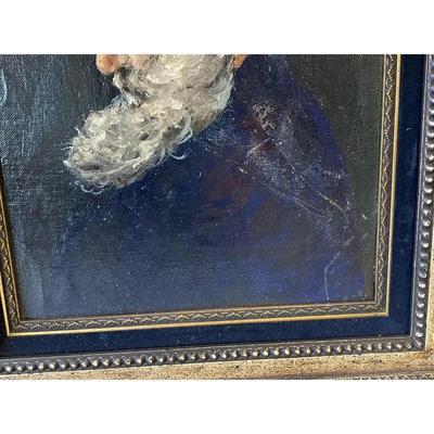 Sale Photo Thumbnail #326: Early 20th Century Old Man White Beard Profile Portrait Oil Painting in Frame.

Approximately 18ʺW × 1.25ʺD × 23ʺH