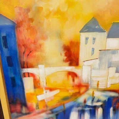 Sale Photo Thumbnail #350: Large Jarvis (Antwerp Belgium) Signed Cityscape Oil Painting

Approximate Size: 49" x 49"