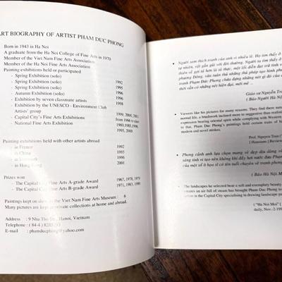 Sale Photo Thumbnail #366: Pham Duc Phong Signed Vietnamese Original Oil Painting Woman Portrait Dated '02. Comes with signed book with note.

31" x 39.5"