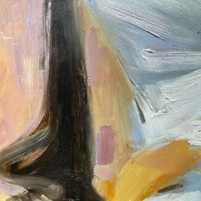 Sale Photo Thumbnail #372: Pham Duc Phong Signed Vietnamese Original Oil Painting Woman Portrait Dated '02. Comes with signed book with note.

31" x 39.5"