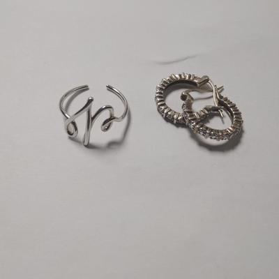 925 Silver Earrings and Ring