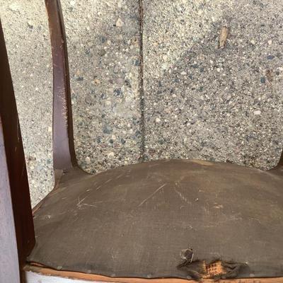 Sale Photo Thumbnail #156: Needle Point wood chair.