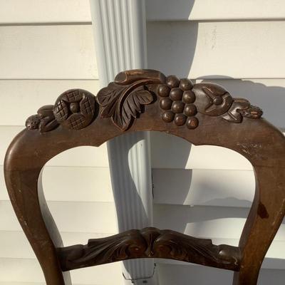 Sale Photo Thumbnail #155: Needle Point wood chair.