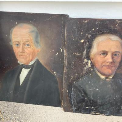 Sale Photo Thumbnail #245: Nice very old 8x10 tin pictures.