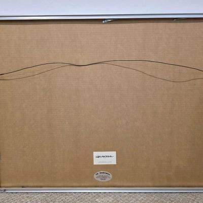 Sale Photo Thumbnail #8: Vibrant contemporary abstract serigraph/print by Serbian American postmodern artist, Daniel Gelakoska (1944/5-2015) "Dakota Sun Shield" 1984 signed and numbered 158/200 professionally framed. Gelakoska graduated from Kendall College of Art and Design in G