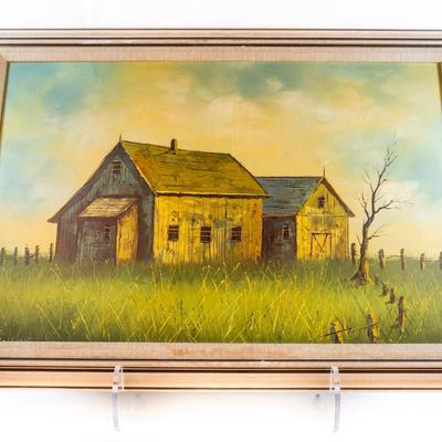Sale Photo Thumbnail #107: An original oil on canvas signed by the artist T. Bailey.