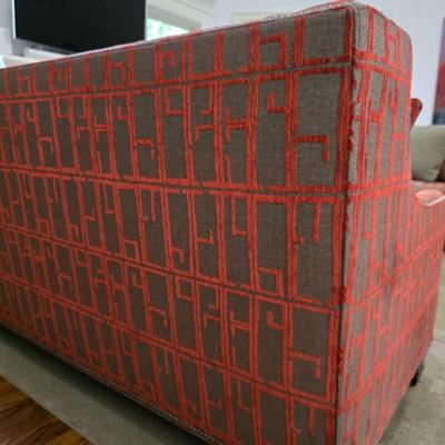 Sale Photo Thumbnail #27: This is a pristine custom modern sofa by Hickory Chair Furniture Co. originally designed by Thayer Furniture & Design Resource in Tulsa, OK. The original purchase price was $5000 approximately 5+ years ago. Four matching throw pillows are included with th