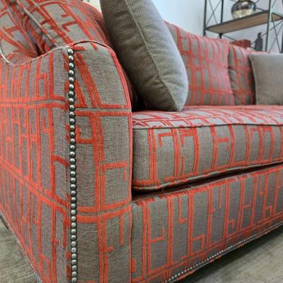 Sale Photo Thumbnail #23: This is a pristine custom modern sofa by Hickory Chair Furniture Co. originally designed by Thayer Furniture & Design Resource in Tulsa, OK. The original purchase price was $5000 approximately 5+ years ago. Four matching throw pillows are included with th