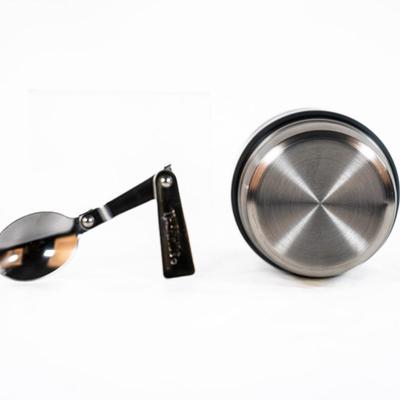 Sale Photo Thumbnail #400: It features Thermos vacuum technology, which virtually eliminates temperature change within the container. The jar keeps contents hot for up to 9 hours and cold up to 14 hours. this model comes with a folding stainless steel spoon that stores in lid.