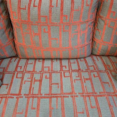 Sale Photo Thumbnail #31: This is a pristine custom modern sofa by Hickory Chair Furniture Co. originally designed by Thayer Furniture & Design Resource in Tulsa, OK. The original purchase price was $5000 approximately 5+ years ago. Four matching throw pillows are included with th