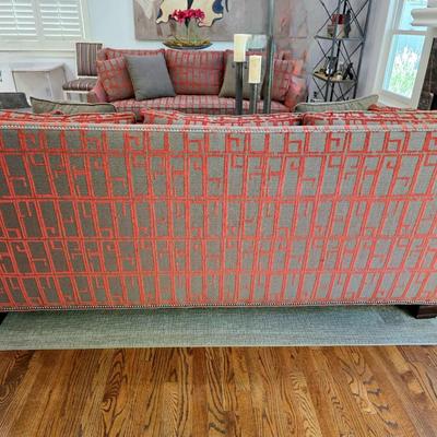 Sale Photo Thumbnail #36: This is a pristine custom modern sofa by Hickory Chair Furniture Co. originally designed by Thayer Furniture & Design Resource in Tulsa, OK. The original purchase price was $5000 approximately 5+ years ago. Four matching throw pillows are included with th