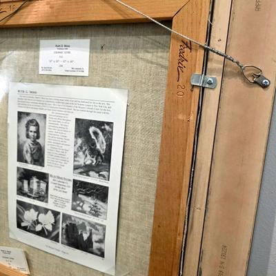 Sale Photo Thumbnail #44: Original vintage oil on canvas, "Colorado River" by Grand Junction, CO artist, Ruth G. Moss (1916-2011) is exceptionally beautiful. It truly warrants appreciation. Ruth started with sculpting and works with clay in high school and pursued her education At