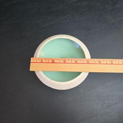 Mid-Century Modern "Atomic Era" splatter finish pedestal vase by USA Pottery