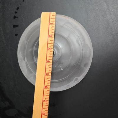 Two vintage glass lamp shades - glass replacement lamp shade - Art deco = etched & ribbed