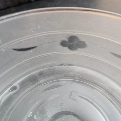 Two vintage glass lamp shades - glass replacement lamp shade - Art deco = etched & ribbed