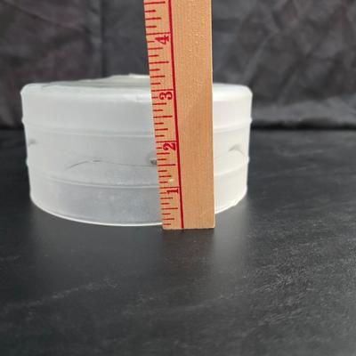 Two vintage glass lamp shades - glass replacement lamp shade - Art deco = etched & ribbed