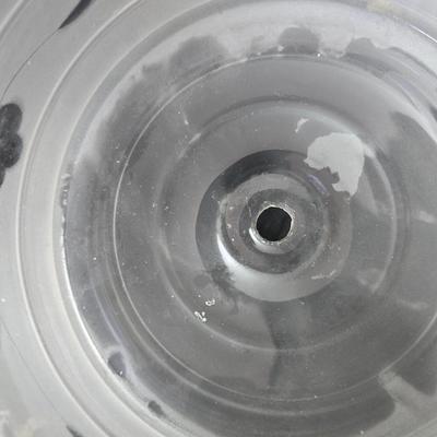 Two vintage glass lamp shades - glass replacement lamp shade - Art deco = etched & ribbed