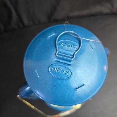blue Dietz #8 Air Pilot oil burning lantern in original box with new wick
