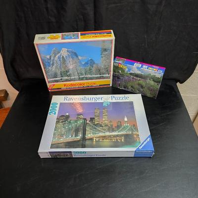Three unopened - sealed Jigsaw Puzzles = Ravensburger - Kodak Color - Encore