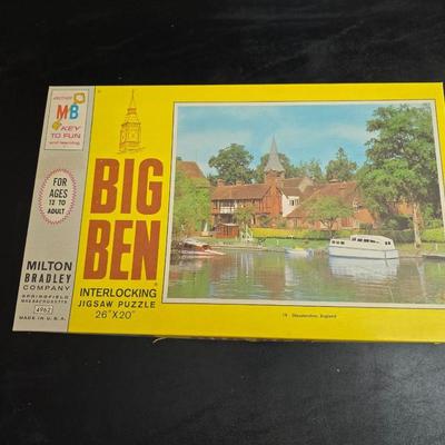 Six Milton Bradley vintage Big Ben Jigsaw puzzle lot