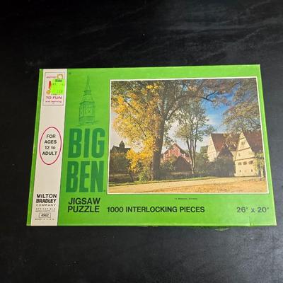 Six Milton Bradley vintage Big Ben Jigsaw puzzle lot